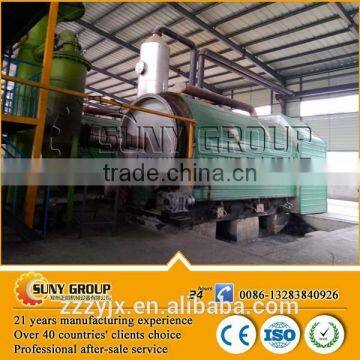 Waste tyre and plastic pyrolysis plant