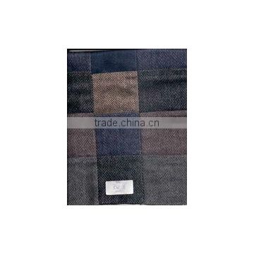 100%wool viscose blend patchwork fabric