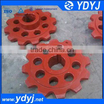 Wear resistance forged wheel for bucket elevator
