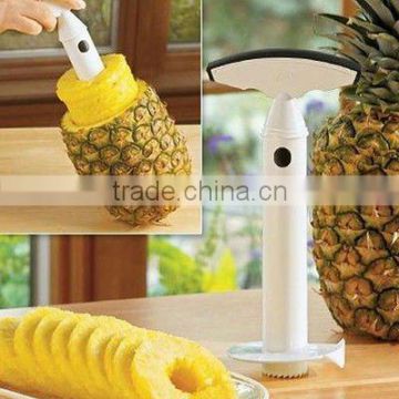 Plastic Easy Fruit Pineapple Corer Slicer Peeler Parer Cutter White