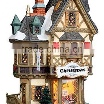 Customzied Color Glazed Painted Decorative Porcelain Christmas Villages