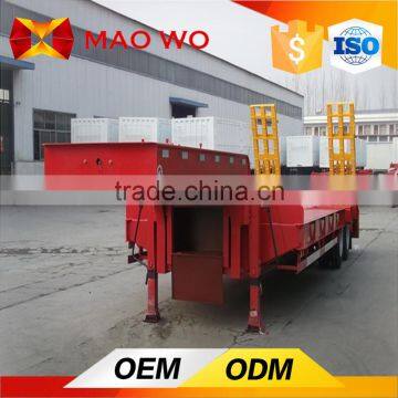 China Manufacturer Commercial Long Vehicle Low Flatbed Semi Trailer photo-3