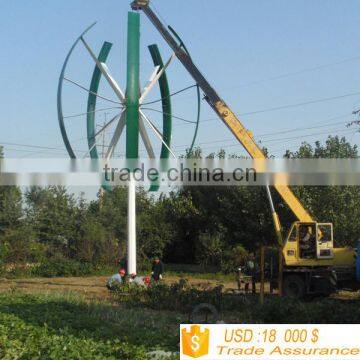 3kw/5kw Vertical Wind Turbine Generator With Curved Blades