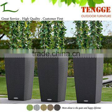 Planter Set Patio Rattan Big Outdoor Flower Pots