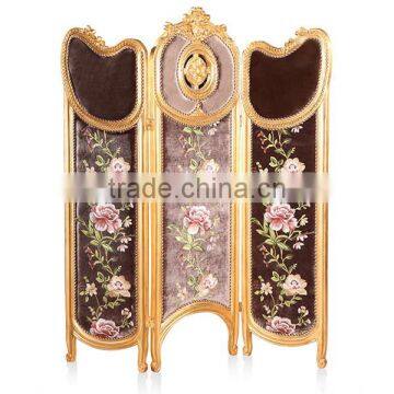 Antique Light Green Design Wooden Drawing Screen Hand Painted Curio Classic Furniture Decorative 4pls Folding Floor Screen photo-4