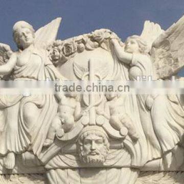 Freestanding White Marble Statue Double Decorative Fireplace Mantel photo-3