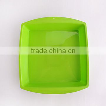 Silicone square cake mold for micro-wave oven