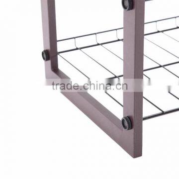 Vivinature 12-pair Shoe Rack Black Steel Wire With Wood Frame photo-6