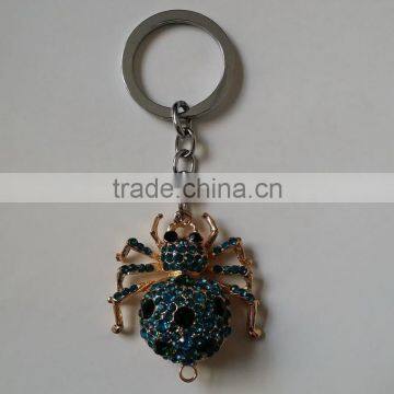 Wholesale Decorative Rhinestones Jewelled Spider Metal Alloy Key Chain photo-2