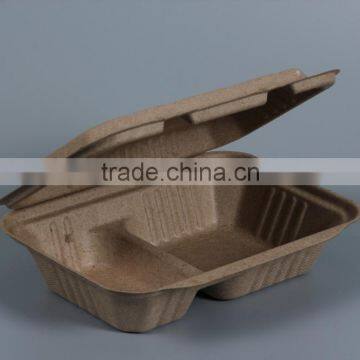Biodegradable Sugarcane Bagasse 1000ml Food Container 9x6 Inch photo-4