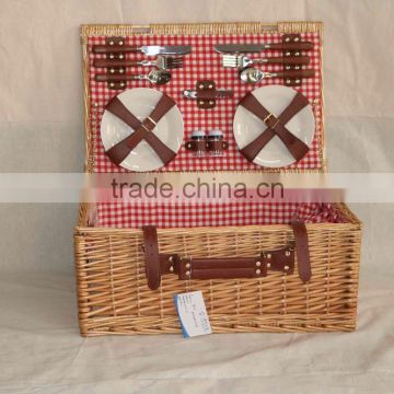 Linyi Cheap Wicker Picnic Basket for 4 Person Hotsale Wicker Empty Picnic Baskets photo-2