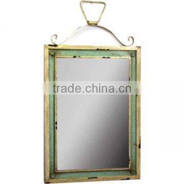 Square Decorative Antique Metal Wall Mirror