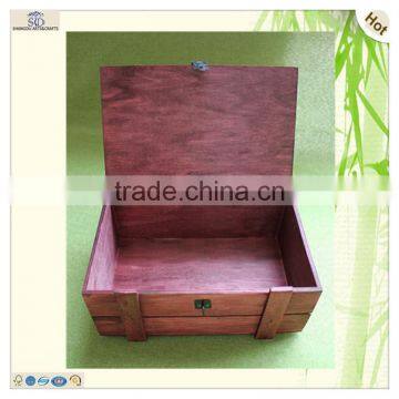 Decoration Unique Large Clasp Plain Wooden Box photo-2