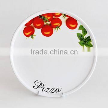 Ceramic Pizza Plate with Decal