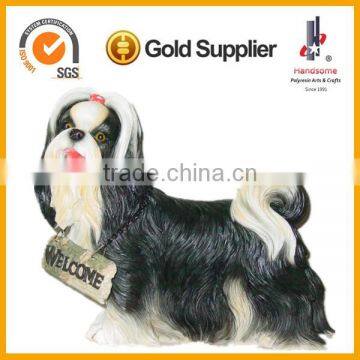 10 Inch Lifelike Animal Dog Sculpture Home Decoration Swizerland Rescue Dog Resinic Craft photo-3