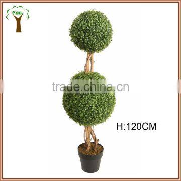 artificial boxwood tree with double balls for indoor decoration