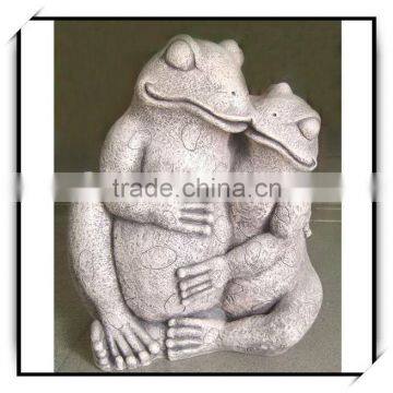 Best selling garden stone frogs polyresin statue