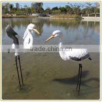 Custom Outdoor Garden Decor Fiberglass Large Egret Sculpture Factory photo-3