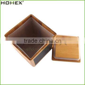 Bamboo Bread Bin Biscuits Tea Coffee Sugar Canister Jar Sets With Bamboo Wooden Lid/Homex_Factory photo-2