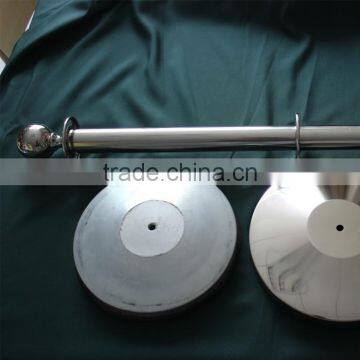 Round Top Chrome Cafe Barrier With Canvas photo-4