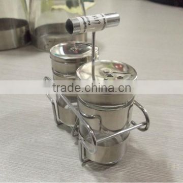 glass spice jar with stand