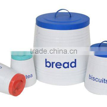 NEW metal tower-shape bread bin set of 4