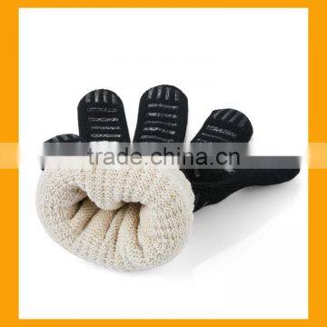 High Temperature Resistance Gloves, Machine Washable Silicone BBQ Grill Gloves, Black Flexible Safe Oven Glove photo-4