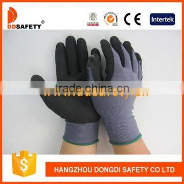 DDSAFETY Big Discount Luva Nitrilo Revestido Grey Nylon Shell Safety Gloves