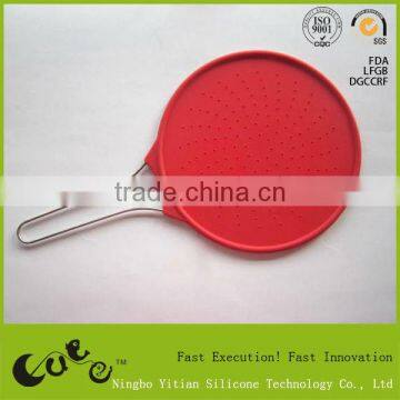 silicone splatter guard lid with stainless steel 25cm silicone lid silicone round lid