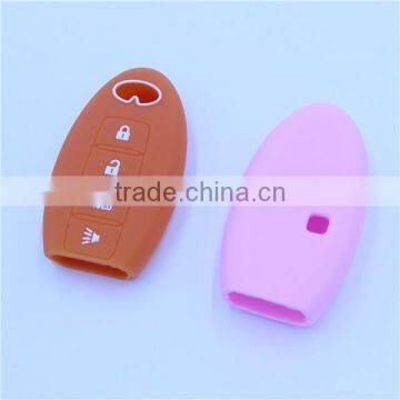 Nice 4 Buttons Silicone Car Key Cover , Remote Key Jackets for Infiniti photo-2