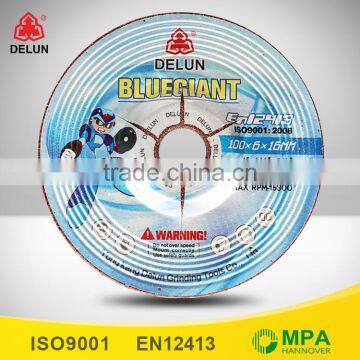 T27 4'' 100*6mm Resin Bond Grinding Wheel For metal, aluminium