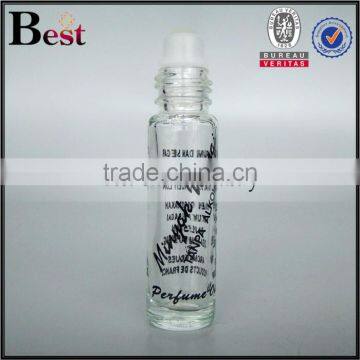 10ml Cosmetic Packaging Silk Screen Printed Glass Bottle Roll on Fragrance Perfume Bottle Glass With Plastic Roller Ball photo-2