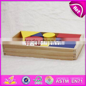 2017 New Design 48 Pieces Toddlers Educational Geometry Wooden Pattern Block Puzzles W13A107 photo-2