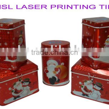 Square X-mas Tin with Laser Printing