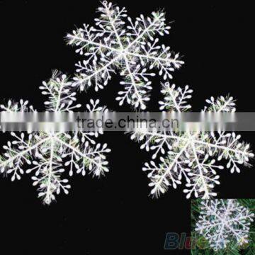 Cheap 3pcs 11 15 18 22cm Plastic New Classic White Snowflake Ornaments Christmas Holiday Party Home Decoration photo-4