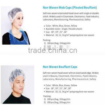 Disposable Bouffant Head Cap/ Hair Covers 20"