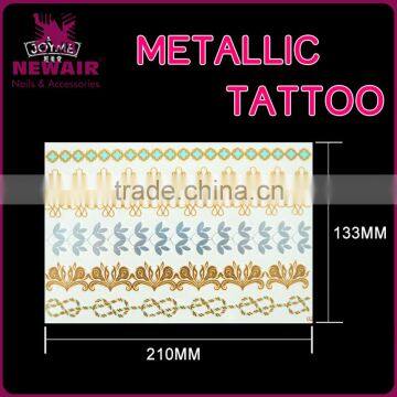 Fashion Temporary Metal Gold and Silver Tattoo Sticker Good Quality and Price photo-3