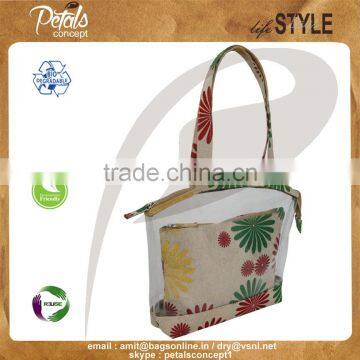 Customize See Through PVC/ PP Laminated Juco Bag With Pouch photo-2