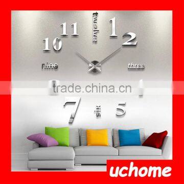 UCHOME Modern Home Decoration 3D DIY Sticker Wall Clock photo-6