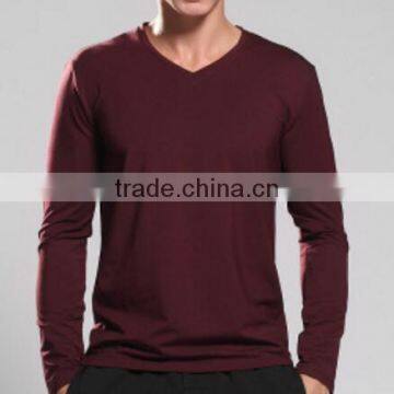 Promotional Custom Printing Unisex T Shirts/Male V Thin Mercerized Cotton Shirt Collar photo-2