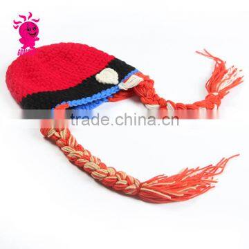 2015 hot sale Hand hook baby wool hats, Color matching hats