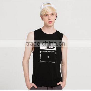 Casual Comfort Soft Black Jersey Vest