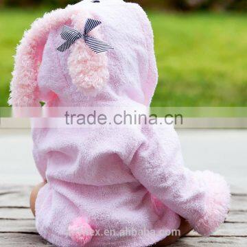 High Quality Fancy Cotton Bathrobe in Pink Poodel photo-3