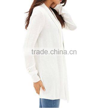 Skin-friendly Fine-knit no Button Longline Sweater Ladies Cardigan With Open Front photo-2