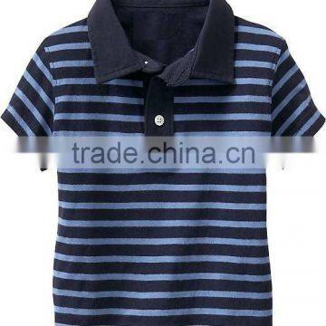 BOYS STRIPED SHORT SLEEVE POLO T SHIRT