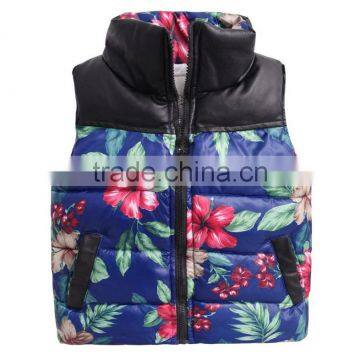 2015 New Season Fashion Print Children Casual Waistcoat