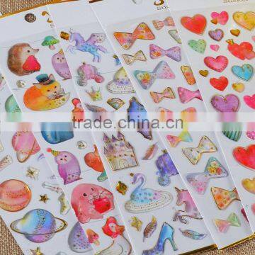 Custom Children Carton Sticker Cheap Epoxy/pvc/pet Sticker Die-cut Adhesive Sticker photo-2