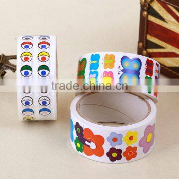 Coated Art Paper Sticker Children Multicolor Sticker Carton Color Printing Sticker Roll Packing photo-5