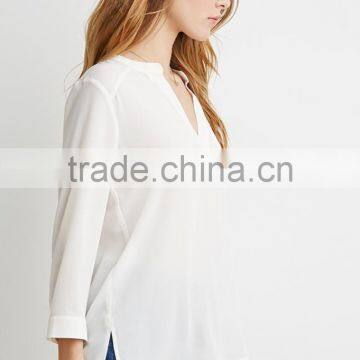 3/4 Sleeves Unlined Semi-sheer Cotton Sarees Blouse Designs for Fashion Woman Blouses photo-5