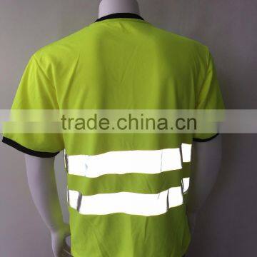 100% Polyester Pique Fabric hi Vis Short Sleeve Custom Safety T-shirt photo-6